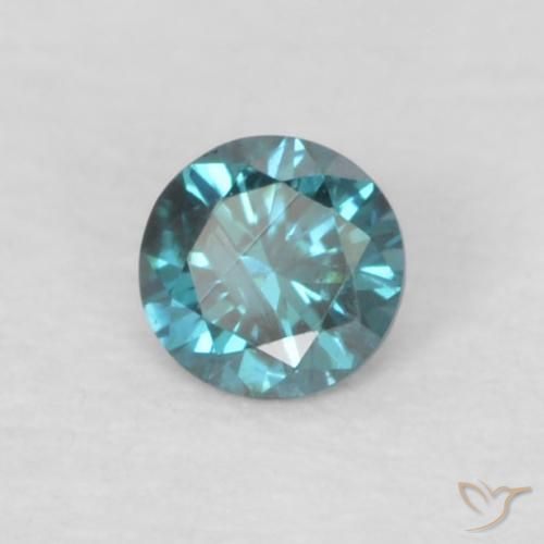0.06 ct Blue Diamond Stone, Natural Diamond in Diamond-Cut Shape for Sale