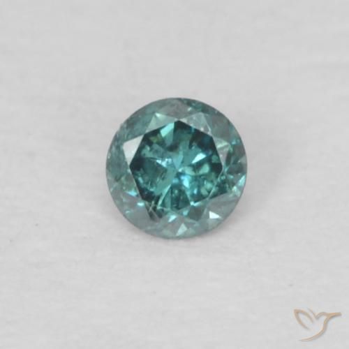 0.04ct Natural Green Diamond, Round, VS-SI