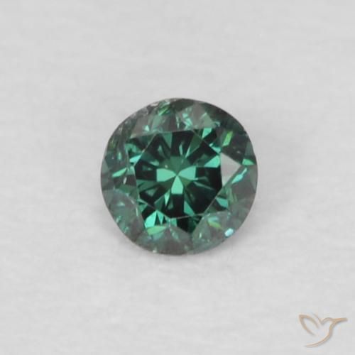 0.05ct Natural Green Diamond, Round, VS-SI