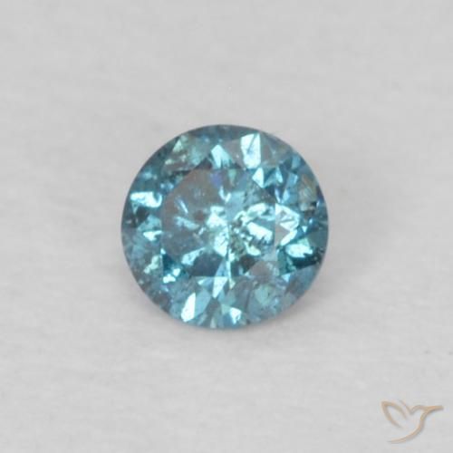 0.05 ct Blue Diamond Stone, Natural Diamond in Diamond-Cut Shape for Sale