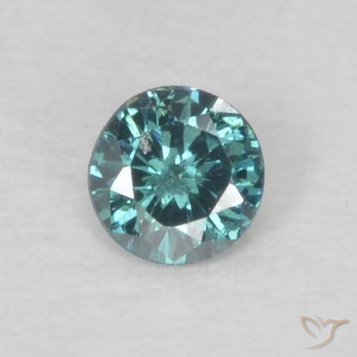 0.05ct Natural Blue Diamond, Round, VS-SI