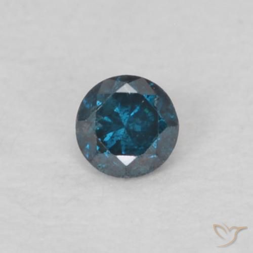 0.04ct Natural Blue Diamond, Round, VS-SI