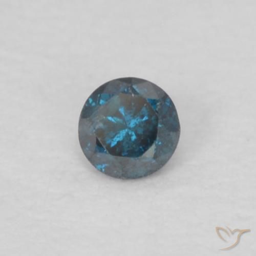 0.04 ct Blue Diamond Stone, Natural Diamond in Diamond-Cut Shape for Sale