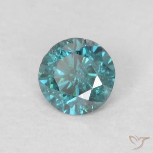0.05 ct Blue Diamond Stone, Natural Diamond in Diamond-Cut Shape for Sale