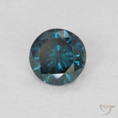 0.05 ct Blue Diamond Stone, Natural Diamond in Diamond-Cut Shape for Sale