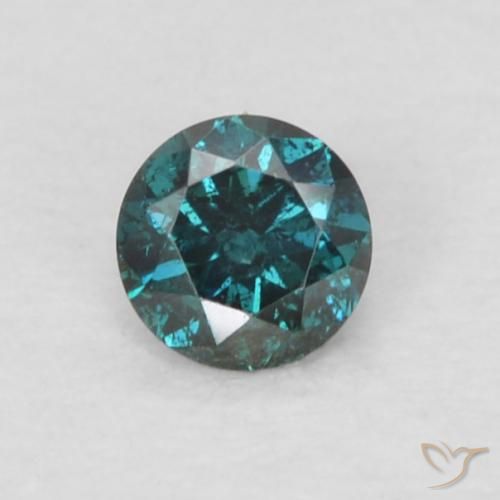 0.06 ct Blue Diamond, 2.4 mm Diamond Cut From India, Photo A