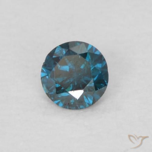 0.05 ct Blue Diamond Stone, Natural Diamond in Diamond-Cut Shape for Sale