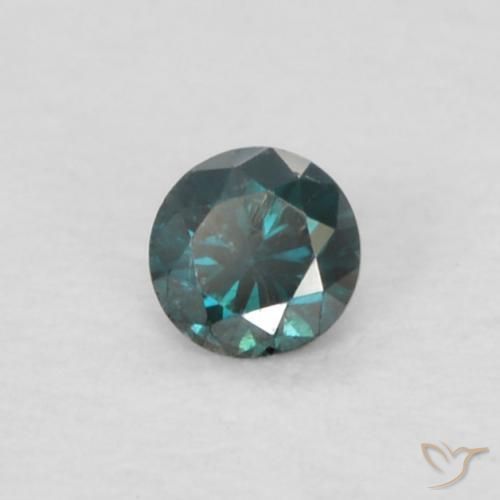 0.04 ct Blue Diamond Stone, Natural Diamond in Diamond-Cut Shape for Sale