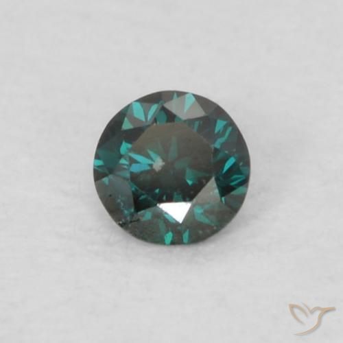 0.05 ct Green Diamond Stone, Natural Diamond in Diamond-Cut Shape for Sale