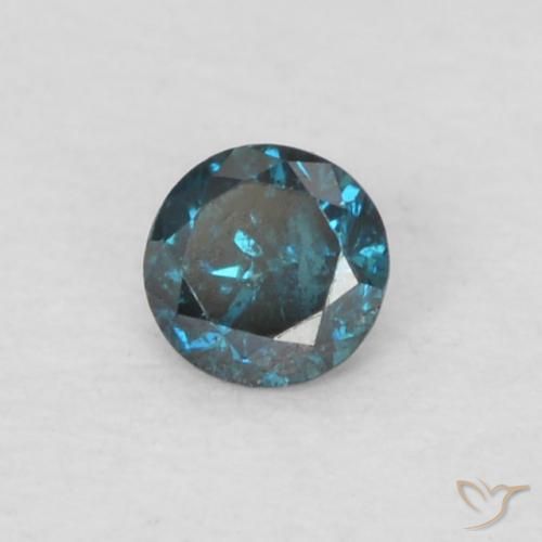 0.06 ct Blue Diamond Stone, Natural Diamond in Diamond-Cut Shape for Sale