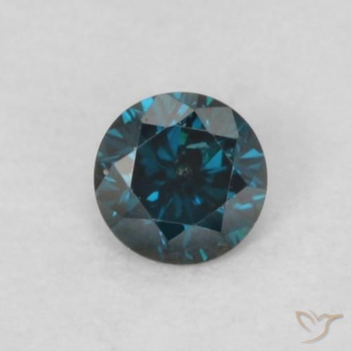 0.06 ct Blue Diamond, 2.4 mm Diamond Cut From India, Photo A
