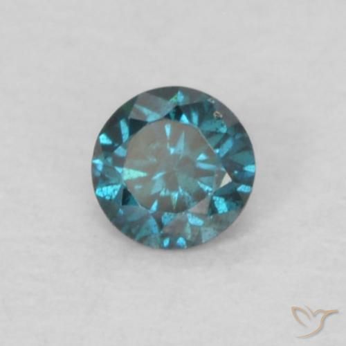 0.05 ct Blue Diamond Stone, Natural Diamond in Diamond-Cut Shape for Sale