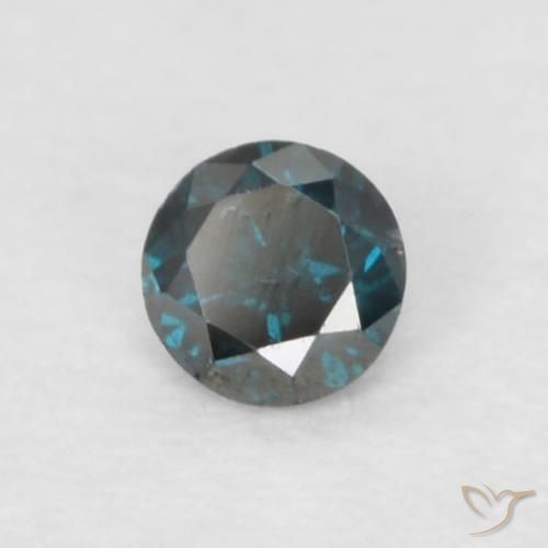 0.05 ct Blue Diamond Stone, Natural Diamond in Diamond-Cut Shape for Sale