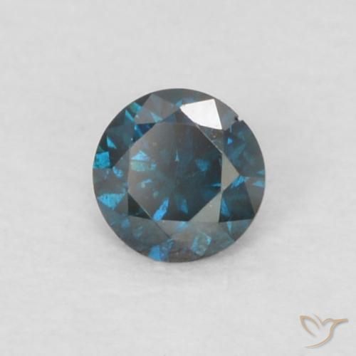 0.05 ct Blue Diamond Stone, Natural Diamond in Diamond-Cut Shape for Sale
