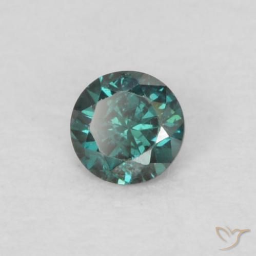 0.04 ct Green Diamond Stone, Natural Diamond in Diamond-Cut Shape for Sale