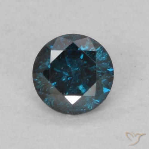 0.08ct Natural Blue Diamond, Round, VS-SI