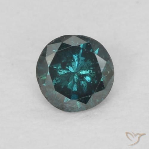 0.07 ct Blue Diamond, 2.6 mm Diamond Cut From India, Photo A