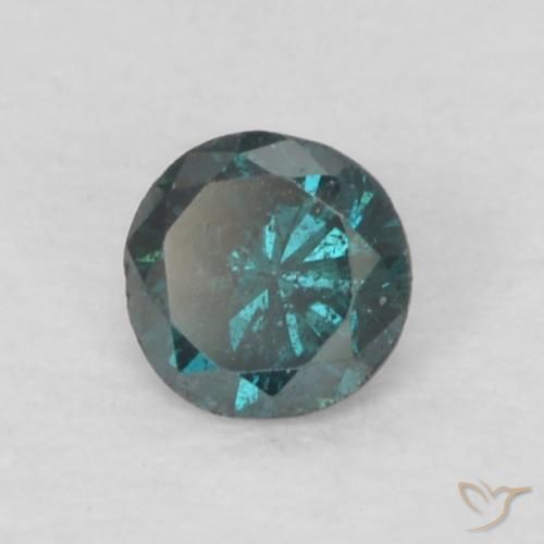 0.07 ct Blue Diamond Stone, Natural Diamond in Diamond-Cut Shape for Sale