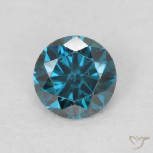 Diamante blu da 0,07 ct, taglio a diamante da 2,6 mm proveniente dall'India, Photo A