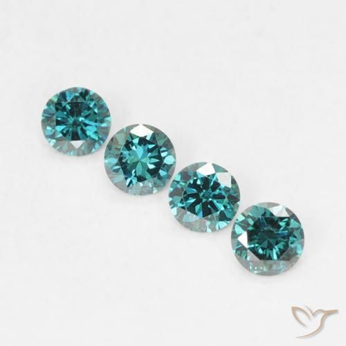 0.04 ct Blue Diamond, 2.2 mm Diamond Cut From India, Photo A