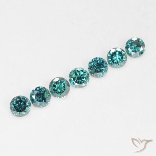0.29 ctw Green Diamond Stones, Natural Diamond in Diamond-Cut Shape for Sale