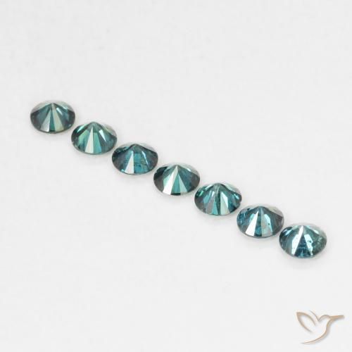 Diamond Gemstones in 2.2 mm (calibrated) Size for Sale, Diamond Stones in Green Color