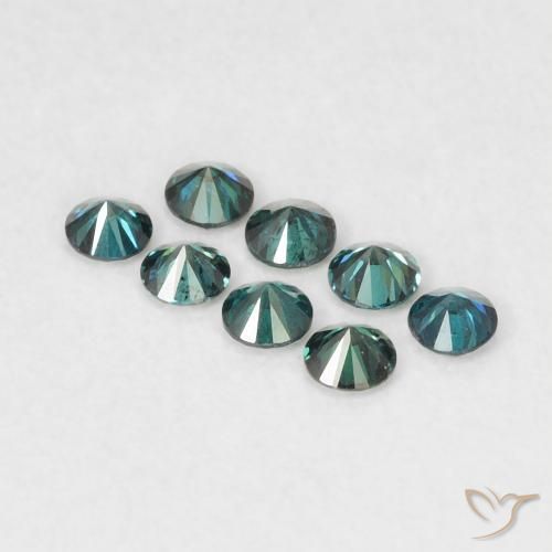 Diamond Gemstones in 1.9 mm (calibrated) Size for Sale, Diamond Stones in Green Color