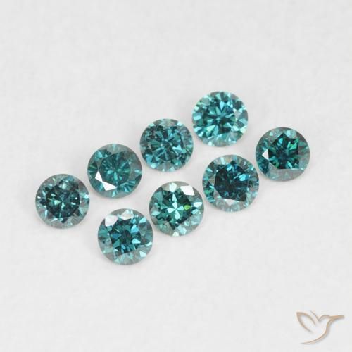 0.05 ctw Green Diamond Stones, Natural Diamond in Diamond-Cut Shape for Sale