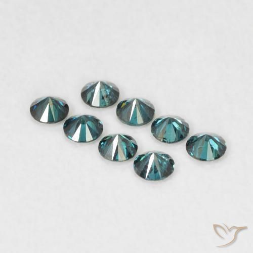 Diamond Gemstones in 1.8 mm (calibrated) Size for Sale, Diamond Stones in Green Color