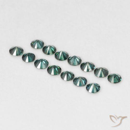 Diamond Gemstones in 1.8 mm (calibrated) Size for Sale, Diamond Stones in Green Color