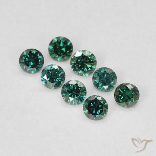 0.02ct Natural Green Diamond, Round, VVS-VS