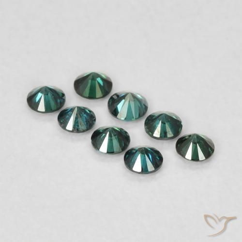 Diamond Gemstones in 1.7 mm (calibrated) Size for Sale, Diamond Stones in Green Color