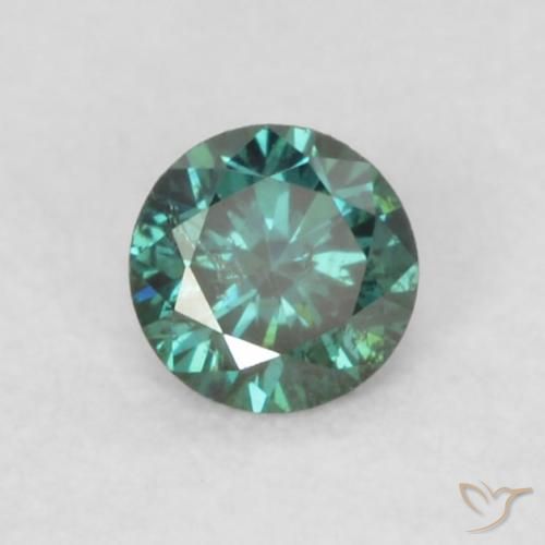 0.08ct Natural Green Diamond, Round, VS