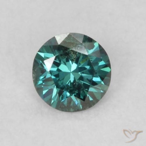 0.08ct Natural Green Diamond, Round, VS