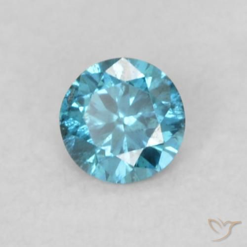 0.06 ct Blue Diamond Stone, Natural Diamond in Diamond-Cut Shape for Sale