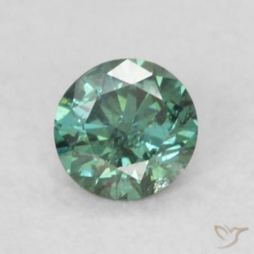 0.08ct Natural Green Diamond, Round, VS