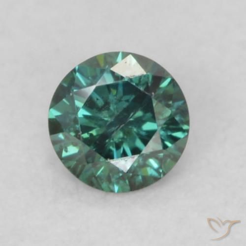 0.09ct Natural Green Diamond, Round, VS