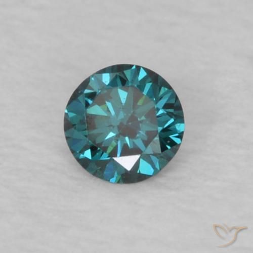 0.05 ct Blue Diamond Stone, Natural Diamond in Diamond-Cut Shape for Sale