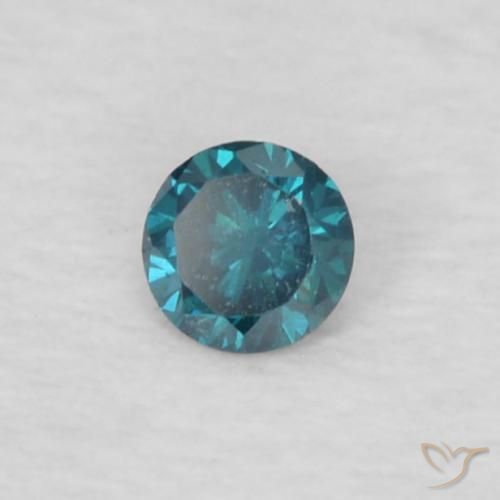 0.04 ct Blue Diamond Stone, Natural Diamond in Diamond-Cut Shape for Sale