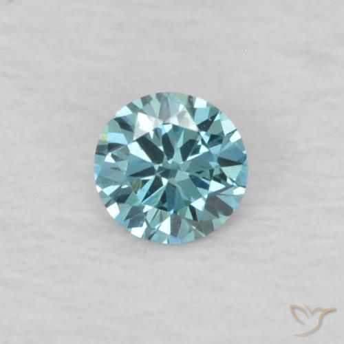 0.04ct Natural Blue Diamond, Round, VVS