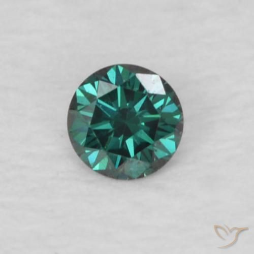 0.03ct Natural Green Diamond, Round, VVS