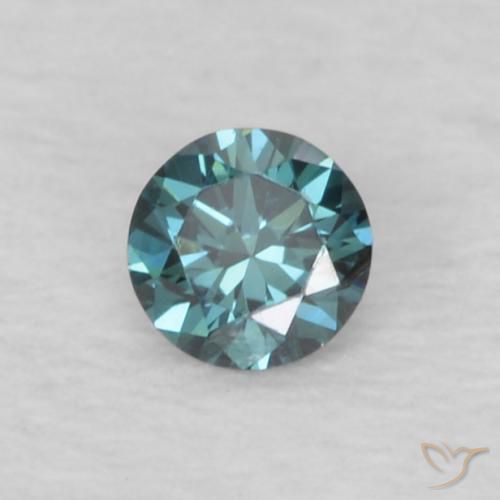0.05 ct Blue Diamond Stone, Natural Diamond in Diamond-Cut Shape for Sale