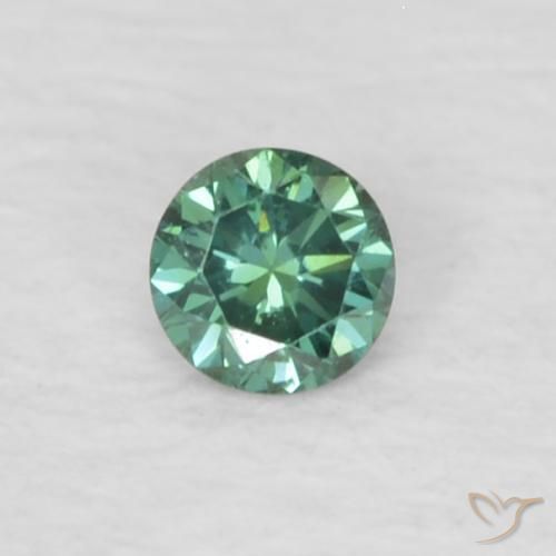 0.04ct Natural Green Diamond, Round, VVS
