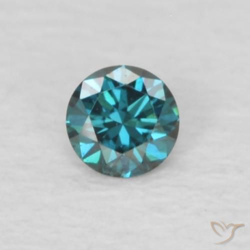 0.04ct Natural Blue Diamond, Round, VVS