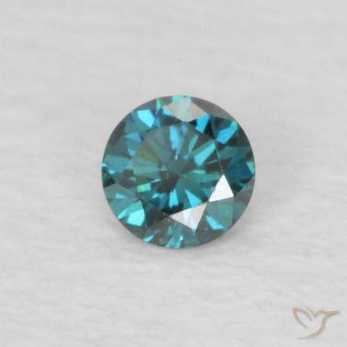 0.04 ct Blue Diamond Stone, Natural Diamond in Diamond-Cut Shape for Sale