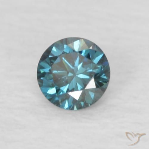 0.06 ct Blue Diamond Stone, Natural Diamond in Diamond-Cut Shape for Sale