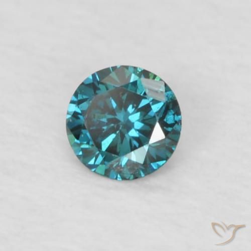 0.05 ct Blue Diamond Stone, Natural Diamond in Diamond-Cut Shape for Sale