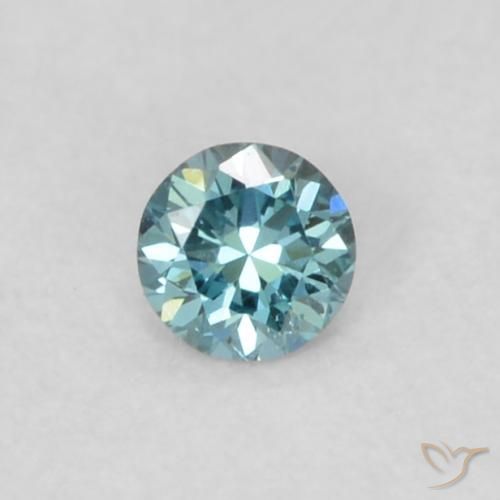 0.04ct Natural Blue Diamond, Round, VVS-VS