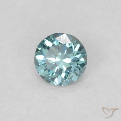 0.04 ct Blue Diamond Stone, Natural Diamond in Diamond-Cut Shape for Sale
