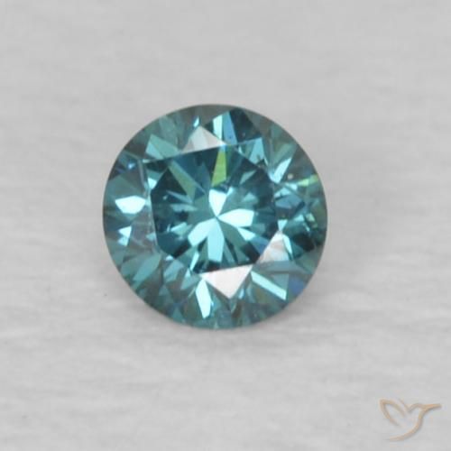 0.06 ct Blue Diamond, 2.4 mm Diamond Cut From India, Photo A